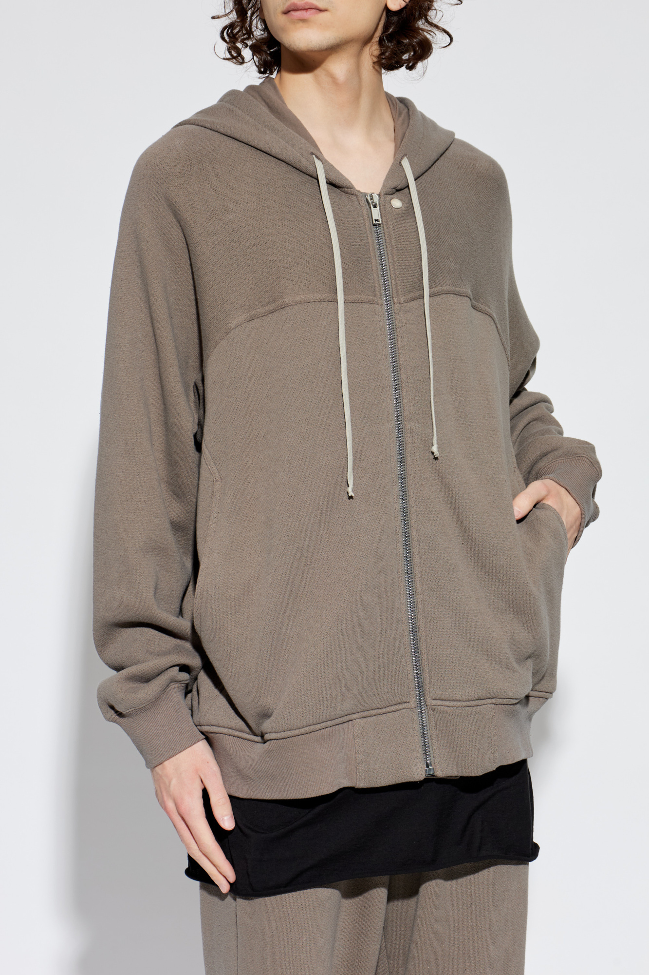Opium rick owens風 zip up hoodie Rick Owens zip-up Cotton Hoodie | Black | FARFETCH